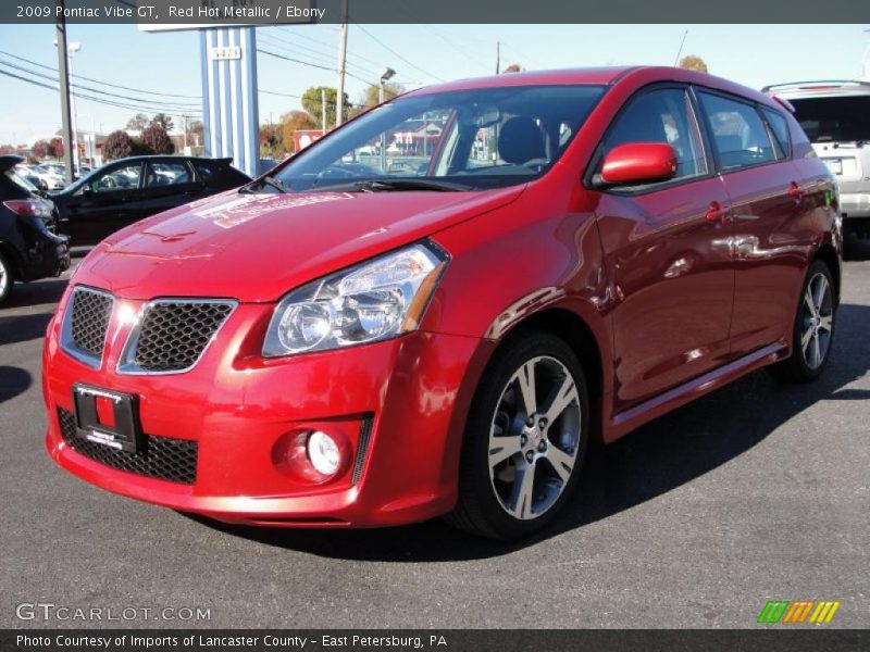 Red Hot Metallic / Ebony 2009 Pontiac Vibe GT
