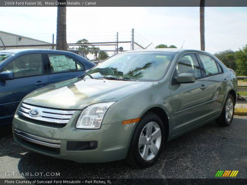 Moss Green Metallic / Camel 2009 Ford Fusion SE