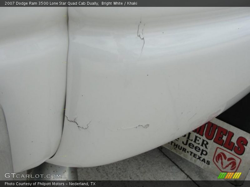 Bright White / Khaki 2007 Dodge Ram 3500 Lone Star Quad Cab Dually