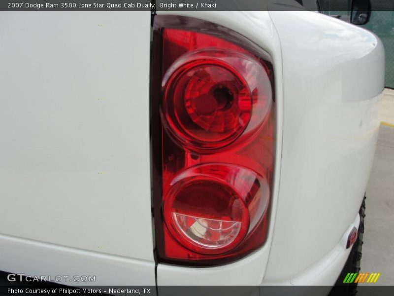 Bright White / Khaki 2007 Dodge Ram 3500 Lone Star Quad Cab Dually