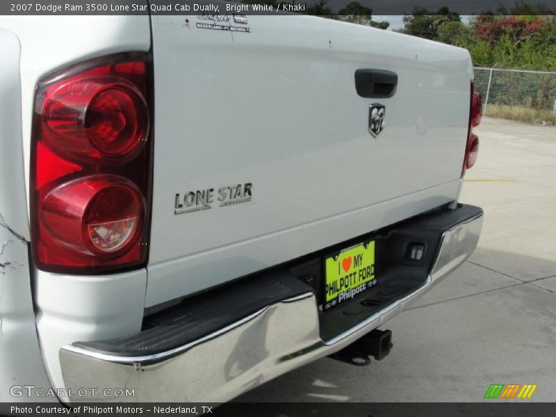 Bright White / Khaki 2007 Dodge Ram 3500 Lone Star Quad Cab Dually