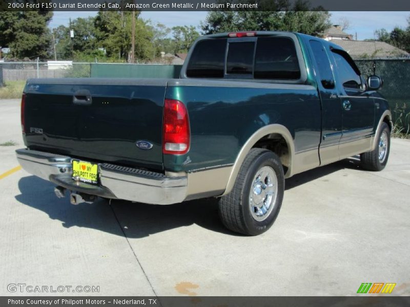 Amazon Green Metallic / Medium Parchment 2000 Ford F150 Lariat Extended Cab