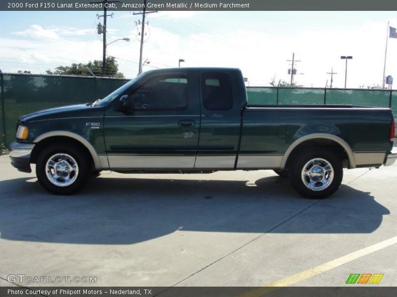 Amazon Green Metallic / Medium Parchment 2000 Ford F150 Lariat Extended Cab