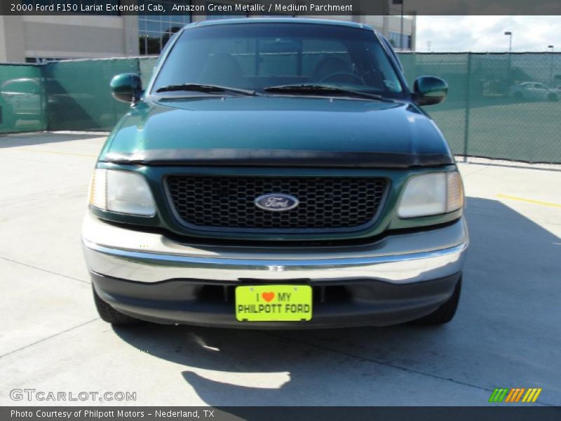 Amazon Green Metallic / Medium Parchment 2000 Ford F150 Lariat Extended Cab