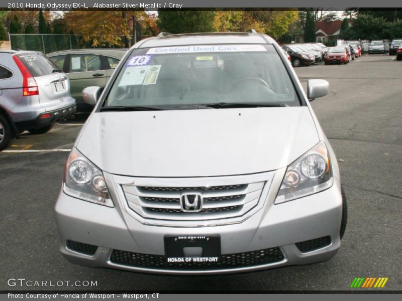 Alabaster Silver Metallic / Gray 2010 Honda Odyssey EX-L