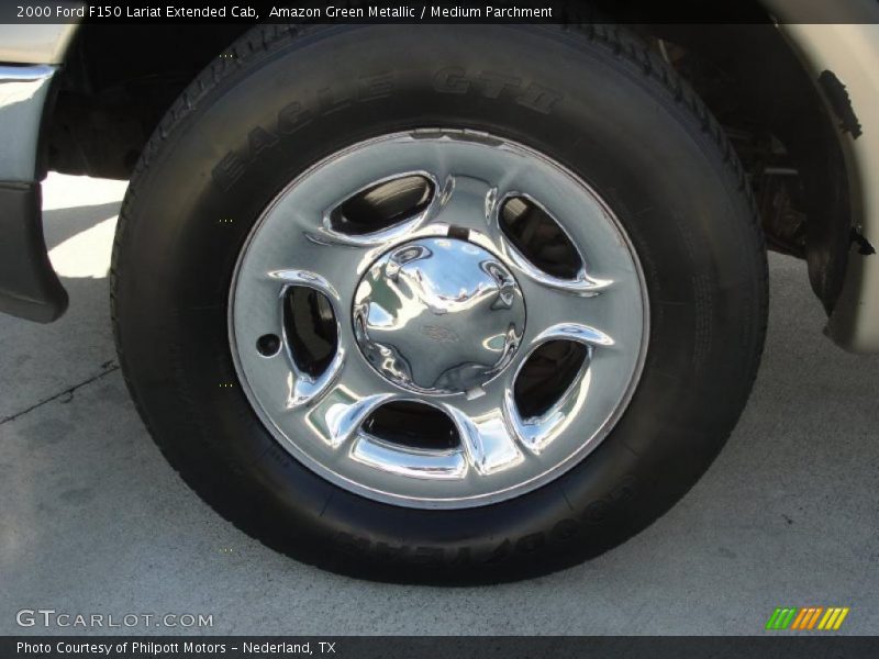 Amazon Green Metallic / Medium Parchment 2000 Ford F150 Lariat Extended Cab