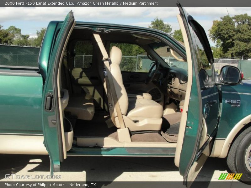 Amazon Green Metallic / Medium Parchment 2000 Ford F150 Lariat Extended Cab