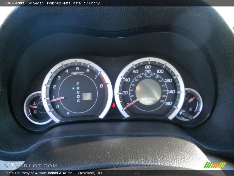 Polished Metal Metallic / Ebony 2009 Acura TSX Sedan