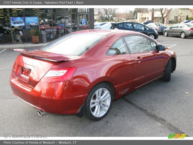 Habanero Red Pearl / Black 2007 Honda Civic Si Coupe