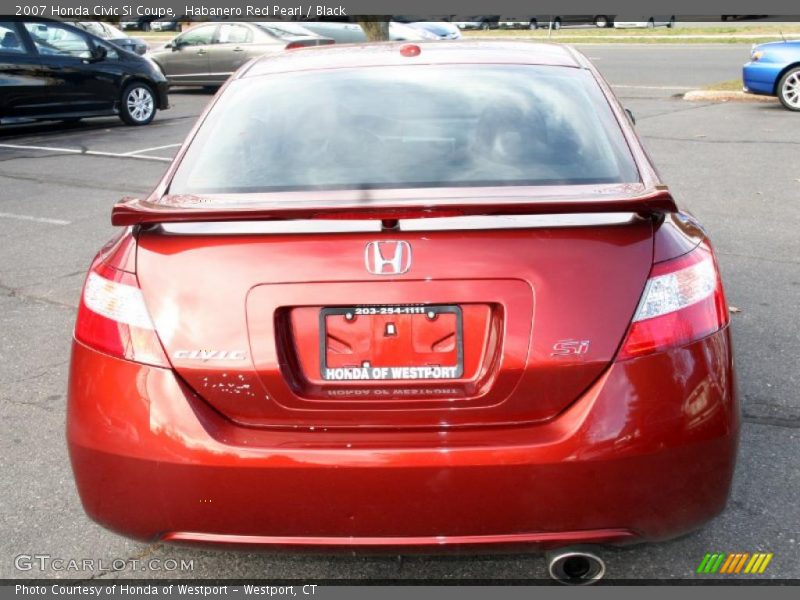 Habanero Red Pearl / Black 2007 Honda Civic Si Coupe