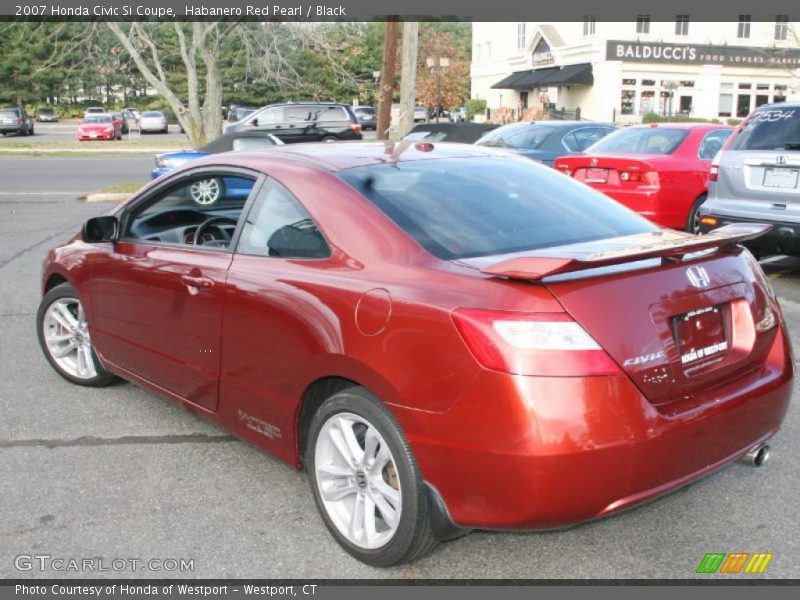 Habanero Red Pearl / Black 2007 Honda Civic Si Coupe
