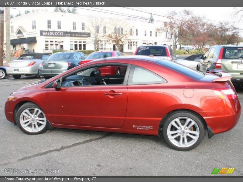 Habanero Red Pearl / Black 2007 Honda Civic Si Coupe