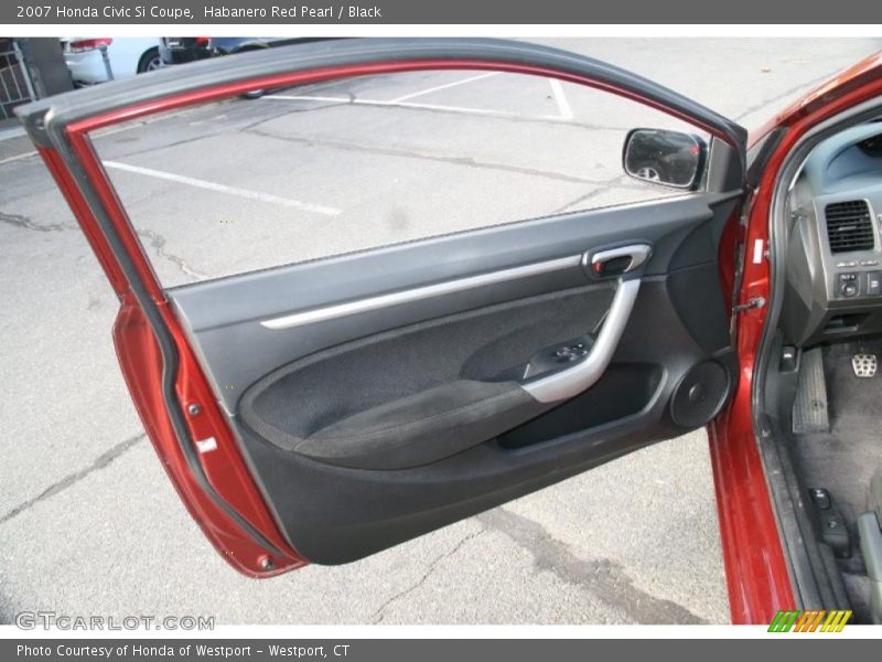 Habanero Red Pearl / Black 2007 Honda Civic Si Coupe