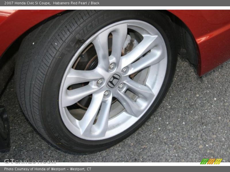 Habanero Red Pearl / Black 2007 Honda Civic Si Coupe