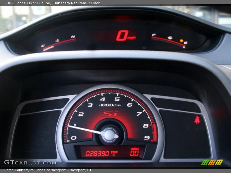 Habanero Red Pearl / Black 2007 Honda Civic Si Coupe