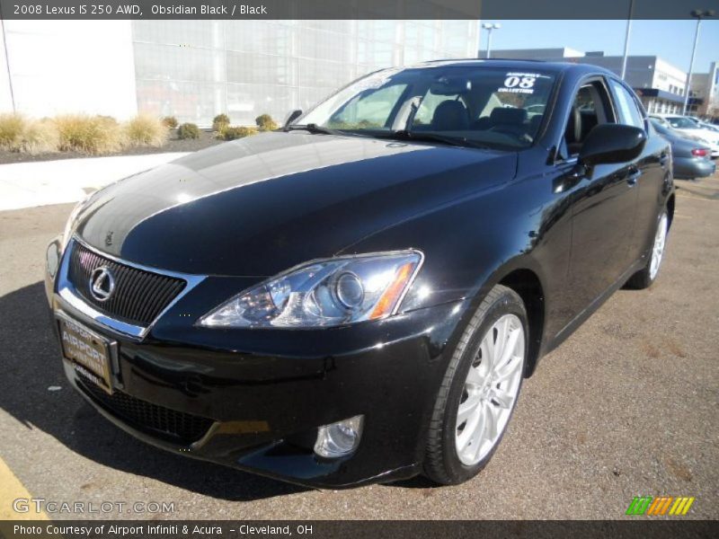 Obsidian Black / Black 2008 Lexus IS 250 AWD