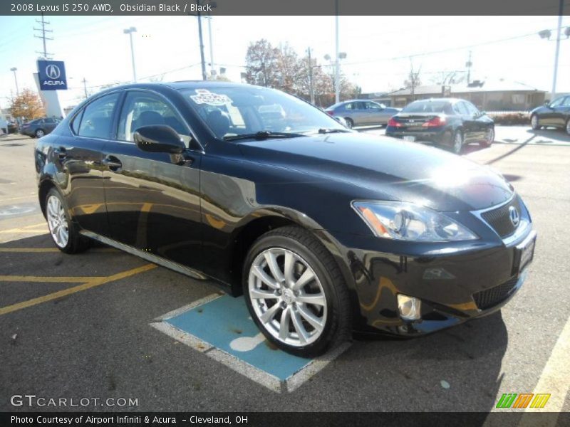 Obsidian Black / Black 2008 Lexus IS 250 AWD