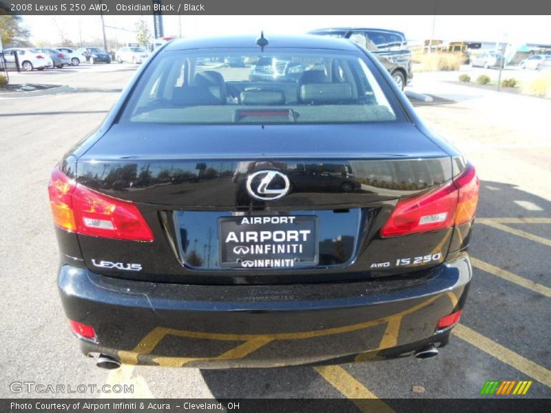 Obsidian Black / Black 2008 Lexus IS 250 AWD