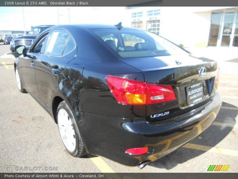 Obsidian Black / Black 2008 Lexus IS 250 AWD