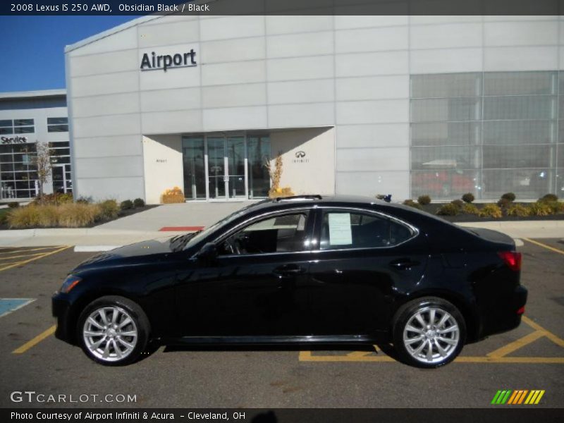 Obsidian Black / Black 2008 Lexus IS 250 AWD