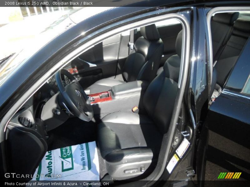 Obsidian Black / Black 2008 Lexus IS 250 AWD