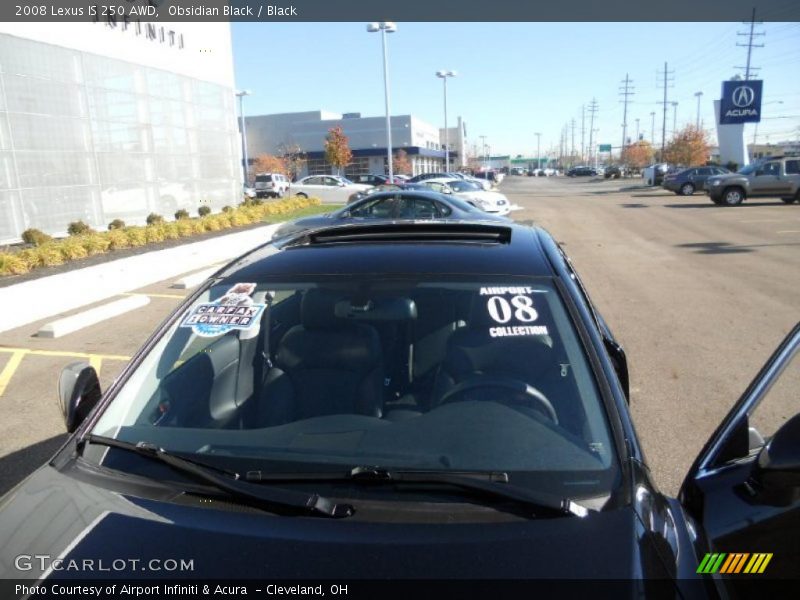 Obsidian Black / Black 2008 Lexus IS 250 AWD