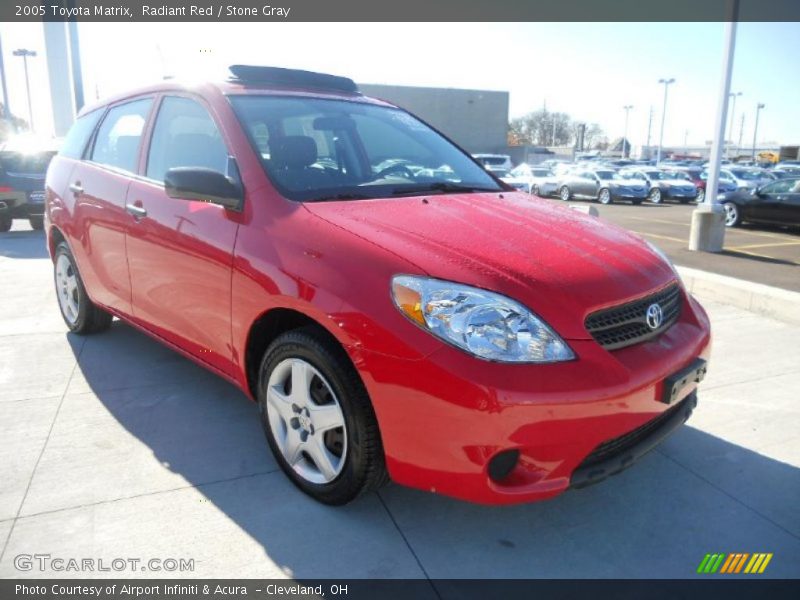 Radiant Red / Stone Gray 2005 Toyota Matrix