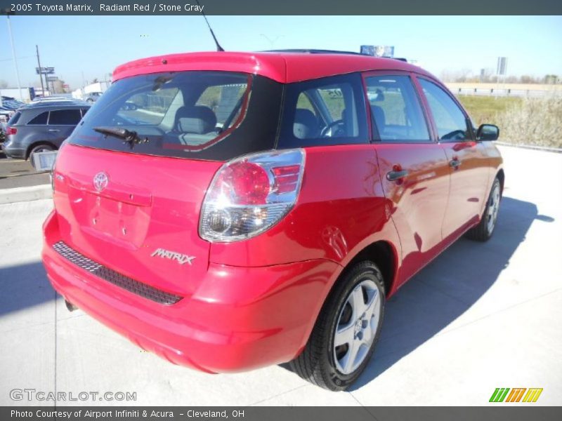 Radiant Red / Stone Gray 2005 Toyota Matrix