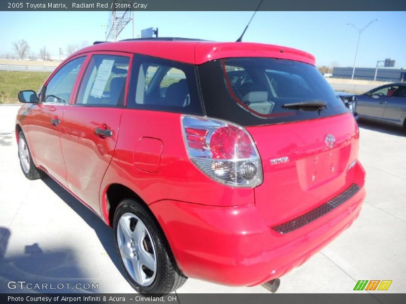 Radiant Red / Stone Gray 2005 Toyota Matrix