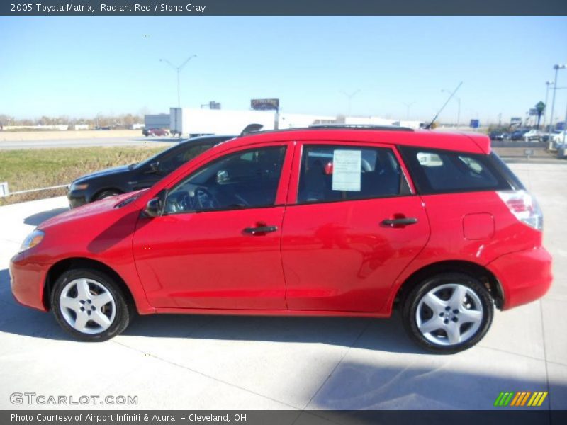 Radiant Red / Stone Gray 2005 Toyota Matrix