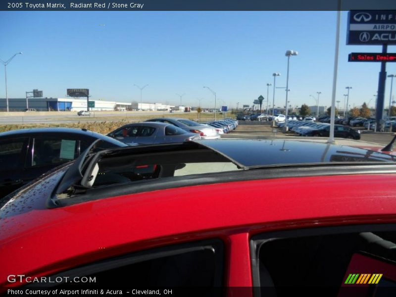 Radiant Red / Stone Gray 2005 Toyota Matrix