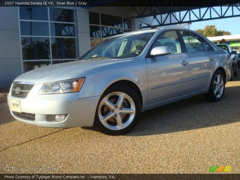 Silver Blue / Gray 2007 Hyundai Sonata SE V6