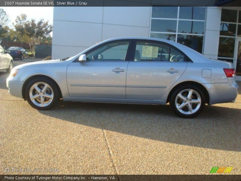 Silver Blue / Gray 2007 Hyundai Sonata SE V6
