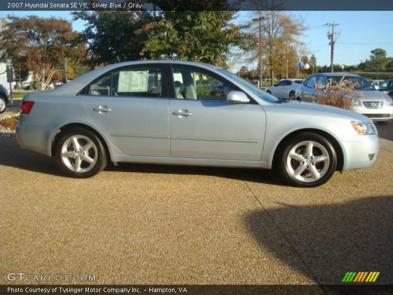 Silver Blue / Gray 2007 Hyundai Sonata SE V6