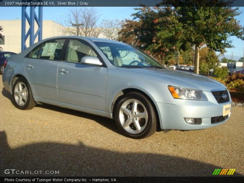 Silver Blue / Gray 2007 Hyundai Sonata SE V6