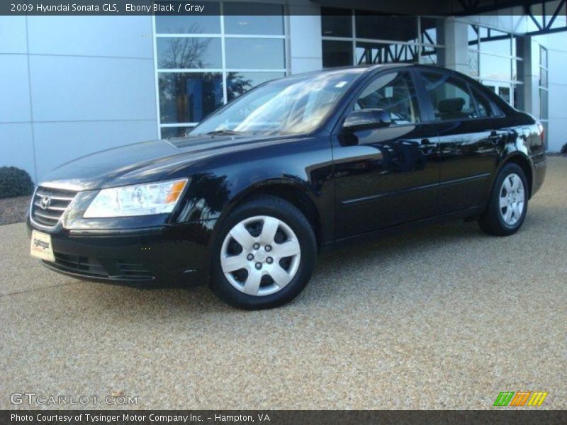 Ebony Black / Gray 2009 Hyundai Sonata GLS