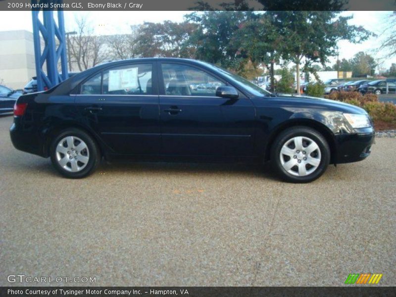 Ebony Black / Gray 2009 Hyundai Sonata GLS