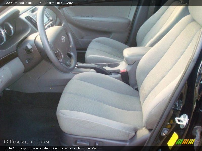 Ebony Black / Gray 2009 Hyundai Sonata GLS
