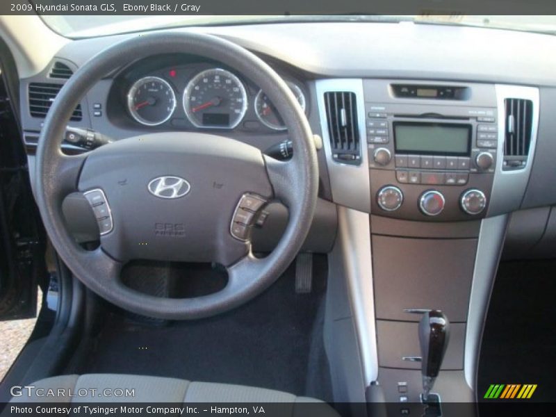 Ebony Black / Gray 2009 Hyundai Sonata GLS