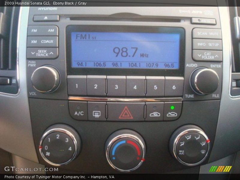 Ebony Black / Gray 2009 Hyundai Sonata GLS