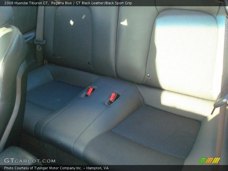 Regatta Blue / GT Black Leather/Black Sport Grip 2008 Hyundai Tiburon GT