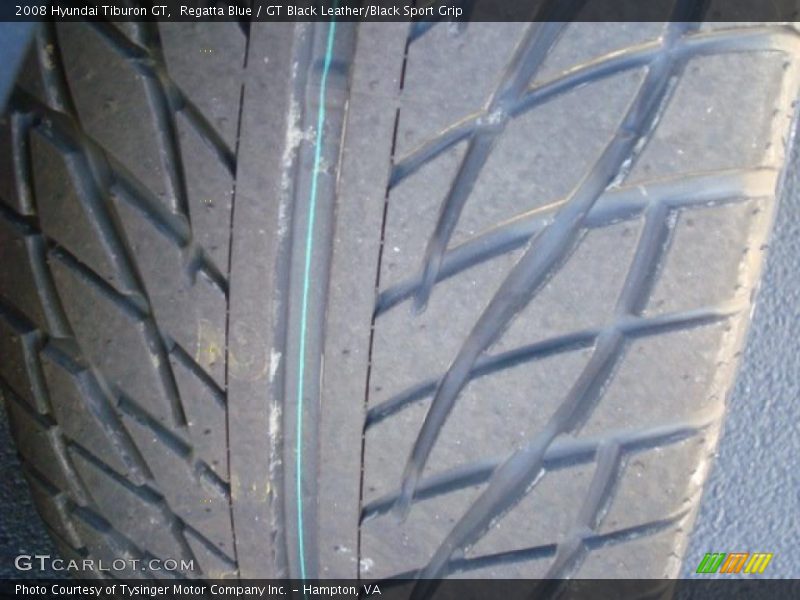 Regatta Blue / GT Black Leather/Black Sport Grip 2008 Hyundai Tiburon GT