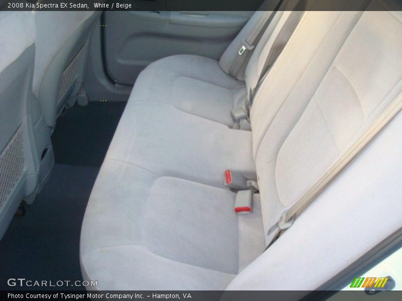 White / Beige 2008 Kia Spectra EX Sedan