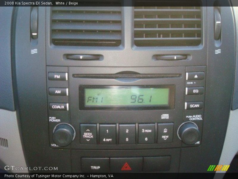 White / Beige 2008 Kia Spectra EX Sedan