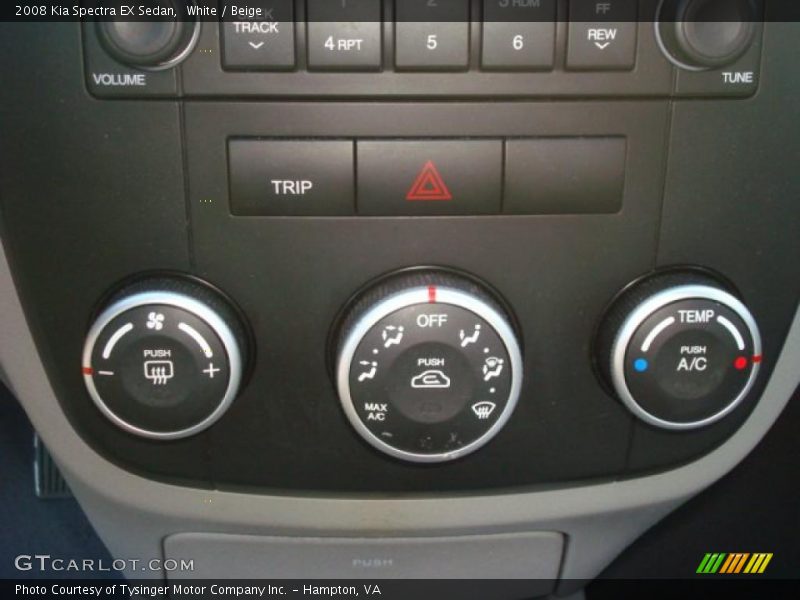 White / Beige 2008 Kia Spectra EX Sedan