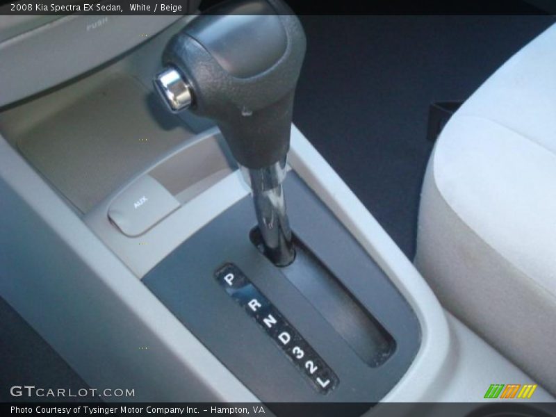 White / Beige 2008 Kia Spectra EX Sedan