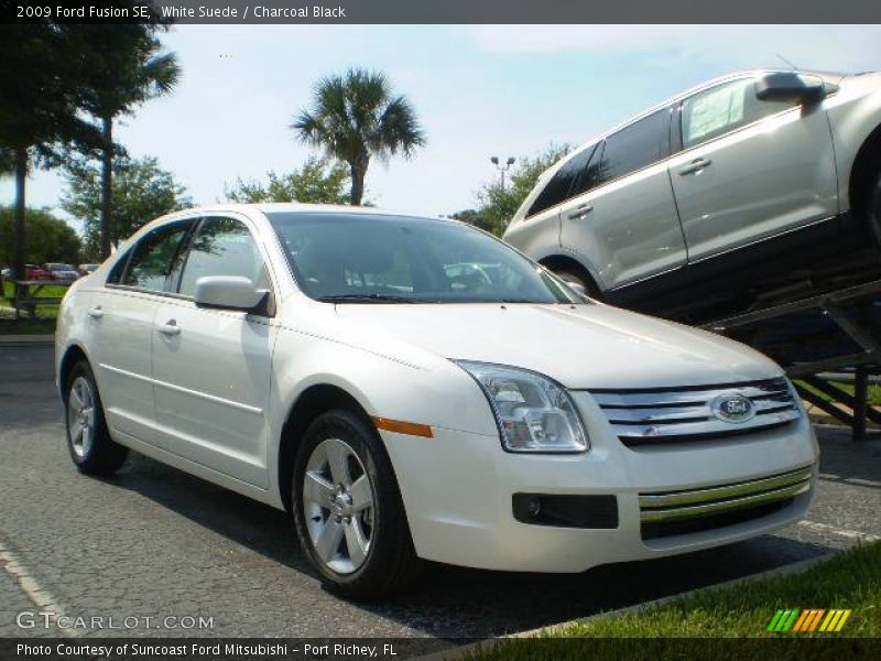 White Suede / Charcoal Black 2009 Ford Fusion SE