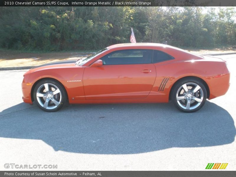 Inferno Orange Metallic / Black/Inferno Orange 2010 Chevrolet Camaro SS/RS Coupe