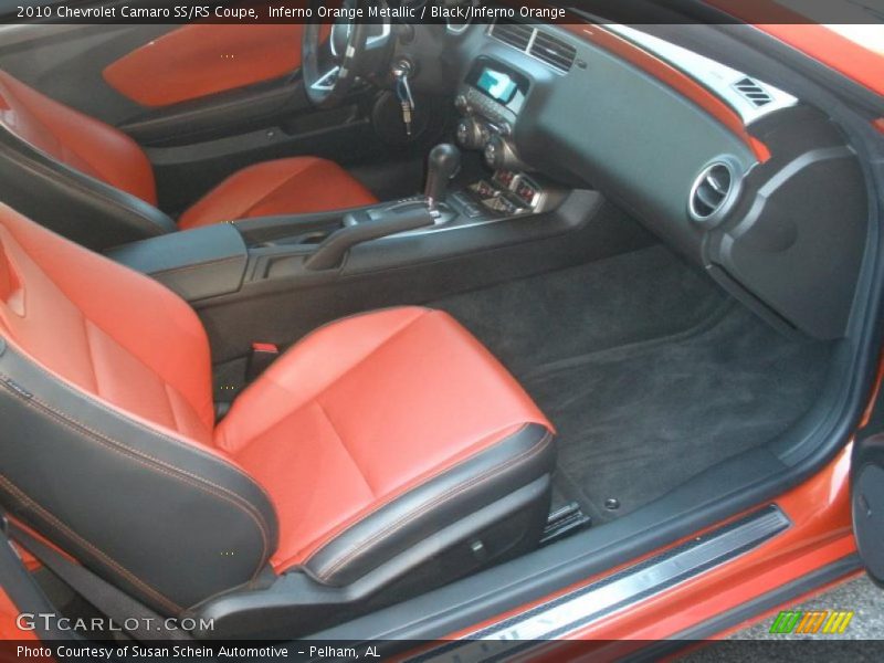 Inferno Orange Metallic / Black/Inferno Orange 2010 Chevrolet Camaro SS/RS Coupe