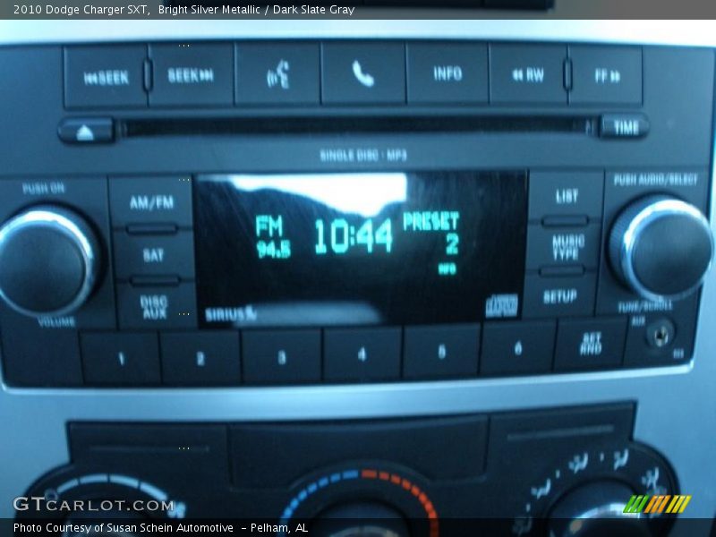 Bright Silver Metallic / Dark Slate Gray 2010 Dodge Charger SXT